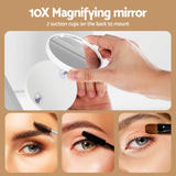 80x65cm Embellir Makeup Mirror Hollywood Vanity with LED Light White Frame - Close-Up Angle