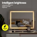 Glamour Touch Bluetooth LED Makeup Mirror with Crystal Frame - 58x46cm Hollywood Vanity - Rear View