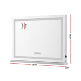 Embellir Bluetooth Makeup Mirror 58x46cm Hollywood Vanity with LED Light Crystal - Front View
