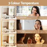 Embellir Bluetooth Makeup Mirror 58x46cm Hollywood Vanity with LED Light Crystal