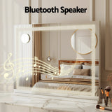 Embellir Bluetooth Makeup Mirror 80x58cm Hollywood Vanity with LED Light Crystal - Rear View