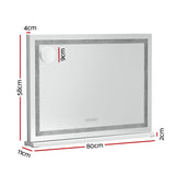 Embellir Bluetooth Makeup Mirror 80x58cm Hollywood Vanity with LED Light Crystal