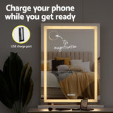 Embellir Bluetooth Makeup Mirror 58x80cm Hollywood Vanity with LED Light Crystal - Rear View