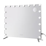 80x65cm Embellir Makeup Mirror Hollywood Vanity with LED Light Silver Legs - Close-Up Angle