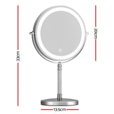 Embellir Makeup Mirror 20x20cm 10X Magnifying with LED Light Rotation Tabletop - Front View