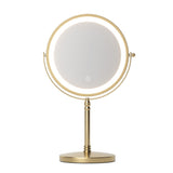 Embellir Lighted Makeup Mirror Rotation 10X Magnifying Double Sided Tabletop Gold - Side View