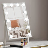 Embellir Makeup Mirror 30x41cm Hollywood Vanity with LED Light Rotation Tabletop - Close-Up Angle