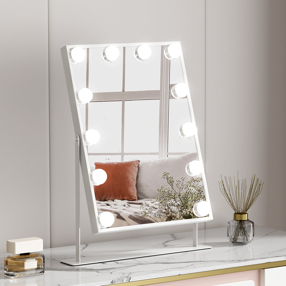 Embellir LED Bluetooth Vanity Mirror with Touch Control - 30x40cm Hollywood Style in White