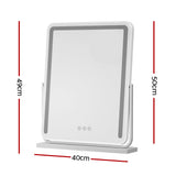 Embellir Makeup Mirror 40x50cm Hollywood Vanity with LED Light Strip Rotation