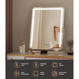 Embellir Makeup Mirror 40x50cm Hollywood Vanity with LED Light Strip Rotation - Top-Down View