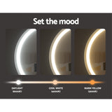 Embellir Makeup Mirror 40x40cm Hollywood Vanity with LED Light Tabletop Round - Rear View