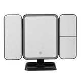 Embellir LED Makeup Mirror Tri-fold Lighted Vanity Mirrors 1X2X3X Magnifications - Top-Down View