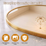 Embellir Arch Wall Mirror, Decorative Gold Frame Mirrors, 61x41cm Bathroom Vanity Mirror, Slim Frame for Living Room Entryway Bedroom Decor - Front View