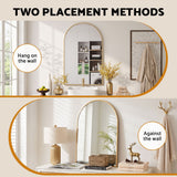 Embellir Arch Wall Mirror, Decorative Gold Frame Mirrors, 61x41cm Bathroom Vanity Mirror, Slim Frame for Living Room Entryway Bedroom Decor