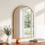 Embellir Arch Wall Mirror, Decorative Gold Frame Mirrors, 61x41cm Bathroom Vanity Mirror, Slim Frame for Living Room Entryway Bedroom Decor