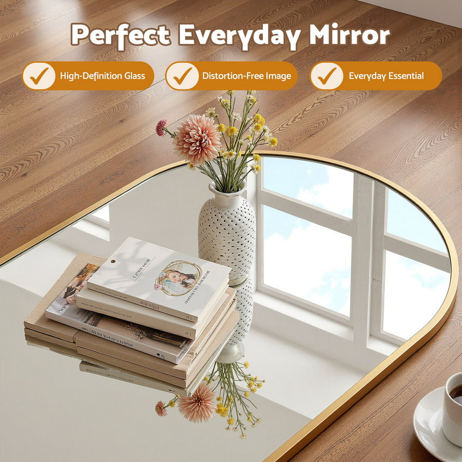 Embellir 86x50cm Arched Wall Mirror Vanity Makeup Home Decor