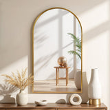Embellir 86x50cm Arched Wall Mirror Vanity Makeup Home Decor - Close-Up Angle