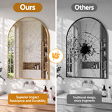 Embellir Arch Wall Mirror, Decorative Gold Frame Mirrors, 86x81cm Bathroom Vanity Mirror, Slim Frame for Living Room Entryway Bedroom Decor - Side View