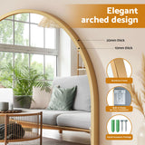 Embellir Arch Wall Mirror, Decorative Gold Frame Mirrors, 86x81cm Bathroom Vanity Mirror, Slim Frame for Living Room Entryway Bedroom Decor - Top-Down View
