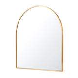 Embellir Arch Wall Mirror, Decorative Gold Frame Mirrors, 86x81cm Bathroom Vanity Mirror, Slim Frame for Living Room Entryway Bedroom Decor - Low Angle