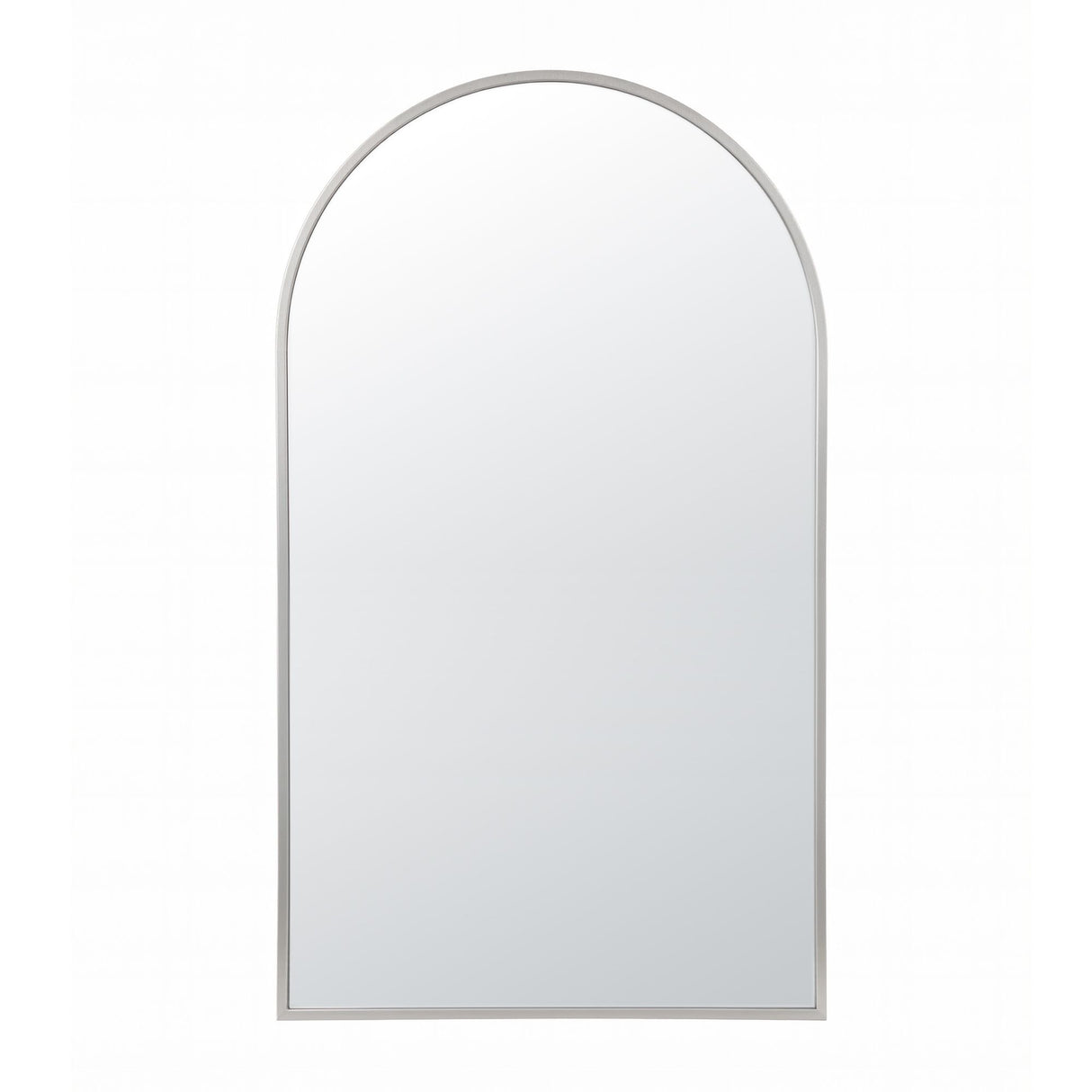 Embellir Arch Wall Mirror, Decorative Silver Frame Mirrors, 86x50cm Bathroom Vanity Mirror, Slim Frame for Living Room Entryway Bedroom Decor