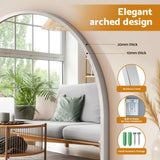 Embellir Arch Wall Mirror, Decorative Silver Frame Mirrors, 86x81cm Bathroom Vanity Mirror, Slim Frame for Living Room Entryway Bedroom Decor - Side View