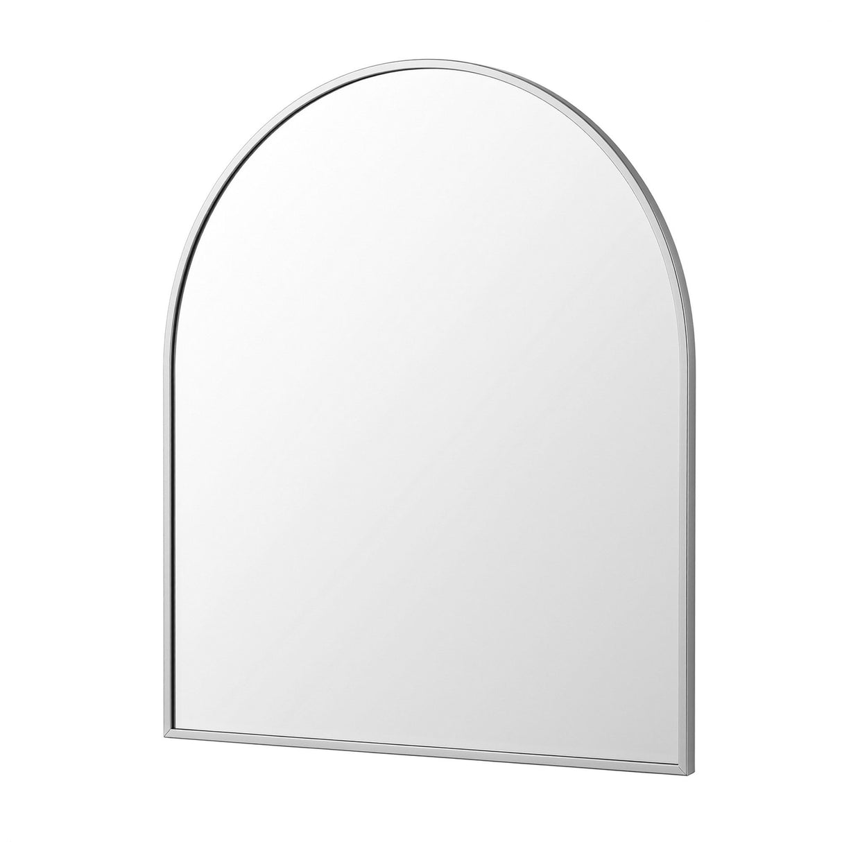 Embellir Arch Wall Mirror, Decorative Silver Frame Mirrors, 86x81cm Bathroom Vanity Mirror, Slim Frame for Living Room Entryway Bedroom Decor