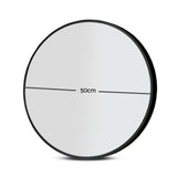 Embellir 2 Wall Mirror Makeup 50cm Home Decor Framed Mirrors Bathroom Round Black - Front View