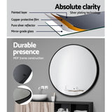 Embellir 2 Wall Mirror Makeup 70cm Home Decor Framed Mirrors Bathroom Round Black - 45-Degree Angle