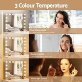 Embellir Makeup Mirror 58x46cm Hollywood Vanity with LED Light Tabletop Wall - Top-Down View