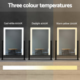 Embellir Makeup Mirror 30x40cm Hollywood Vanity with LED Light Rotation Black - Top-Down View