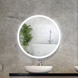 Embellir Wall Mirror 70cm with Led light Makeup Home Decor Bathroom Round Vanity - Low Angle
