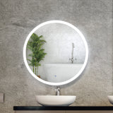 Embellir Wall Mirror 80cm with Led light Makeup Home Decor Bathroom Round Vanity - Low Angle