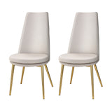 Artiss Dining Chairs Set of 2 Linen Fabric High Back Beige - Close-Up Angle
