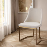 Artiss Dining Chairs Set of 2 Linen Fabric Frame Beige - Close-Up Angle