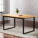 Artiss Dining Table 6 Seater Kitchen Cafe Rectangular Wooden Table 150CM - 45-Degree Angle
