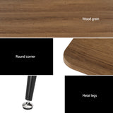 Artiss Dining Table 4 Seater Kitchen Cafe Wooden Table Rectangular 120CM - Rear View