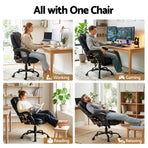 Artiss Massage Office Chair Executive Computer Gaming Chairs Black PU Leather, image 6
