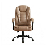 Artiss Massage Office Chair Executive Computer Gaming Chairs Brown PU Leather Espresso - Side View