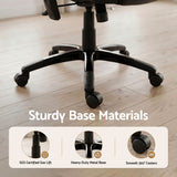 Artiss 8 Point Massage Office Chair Heated Seat Recliner PU Black - Low Angle