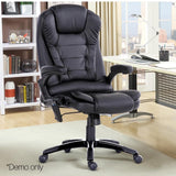 Artiss 8 Point Massage Office Chair Heated Seat Recliner PU Black - Extra Image