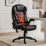 Artiss 8 Point Massage Office Chair Heated Seat Recliner PU Black - Extra Image