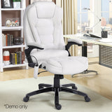 Artiss 8 Point Massage Office Chair Heated Seat Recliner PU White - Extra Image