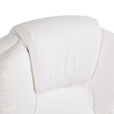 Artiss 8 Point Massage Office Chair Heated Seat Recliner PU White - Close-Up Angle