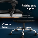 Artiss Massage Office Chair Computer Chairs High Back - Rear View