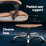 Artiss Massage Office Chair Computer Chairs High Back - Rear View