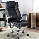 Artiss 8 Point Massage Office Chair PU Leather Black - Extra Image