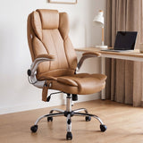 Artiss 8 Point Massage Office Chair PU Leather Brown - Extra Image