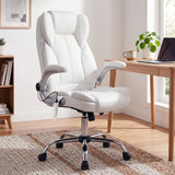 Artiss 8 Point Massage Office Chair PU Leather White - Extra Image