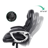 Artiss 8 Point Massage Office Chair Heated Seat PU Black - Top-Down View